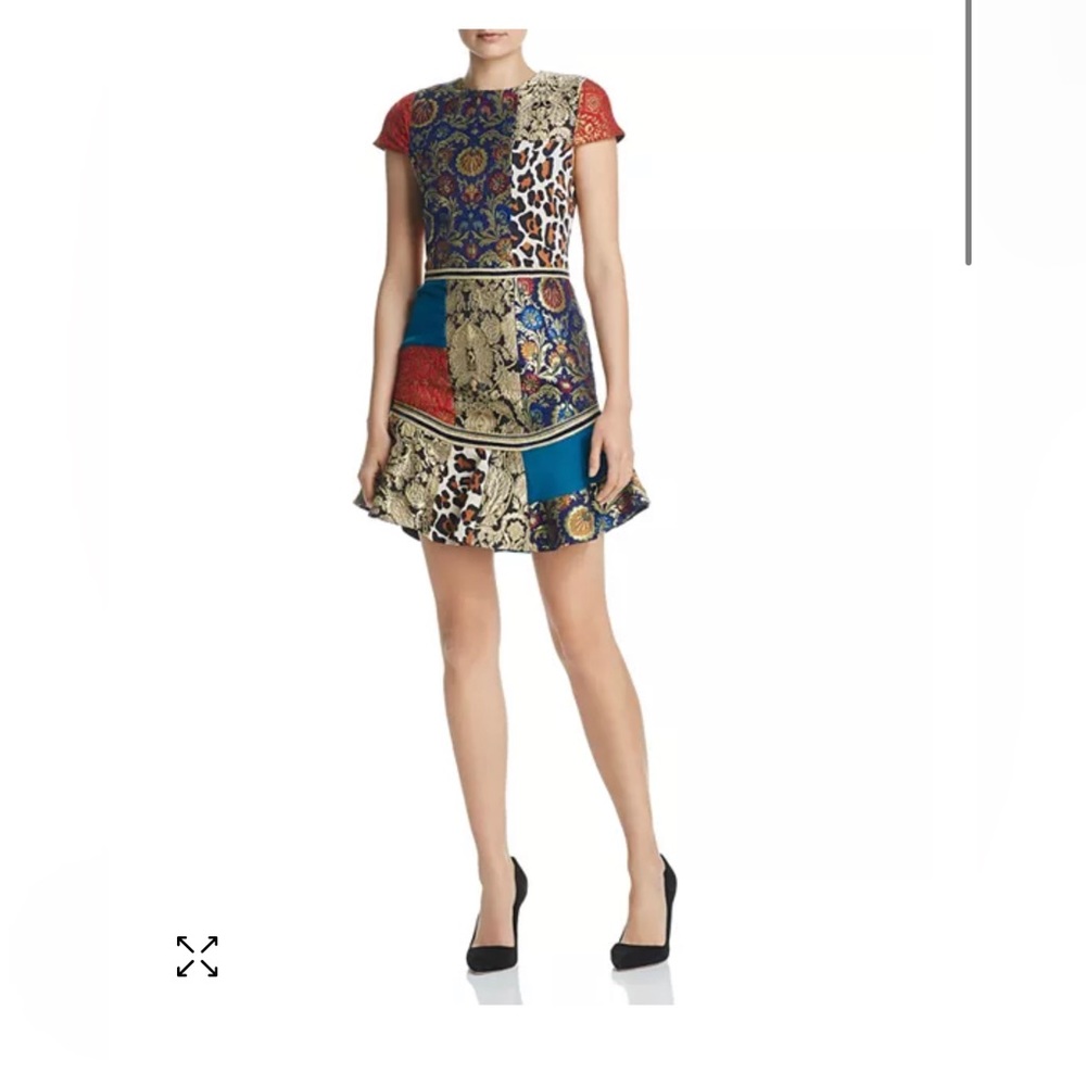 Alice and Olivia Patchwork Rapunzel Dress. Size 2. Size 4. NWT